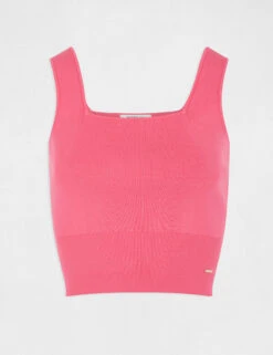 Débardeur Pull Bretelles Larges Rose Femme -Tenue Legere Boutique debardeur pull bretelles larges rose femme vue3 32536300910440503