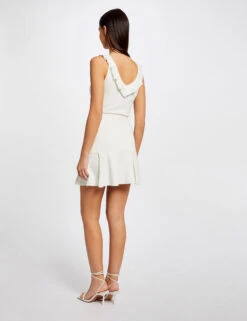 Débardeur Pull Col à Volants Ecru Femme -Tenue Legere Boutique debardeur pull col a volants ecru femme vue2 32536300942720201