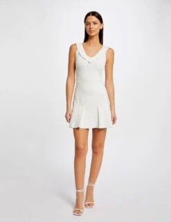 Débardeur Pull Col à Volants Ecru Femme -Tenue Legere Boutique debardeur pull col a volants ecru femme vue5 32536300942720201