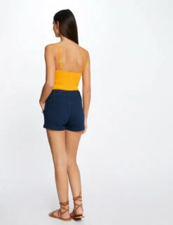 Débardeur Pull Col En V Avec Perles Orange Femme -Tenue Legere Boutique debardeur pull col en v avec perles orange femme vue2 32536300937740703