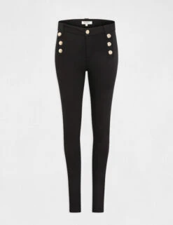 Pantalon Skinny Avec Boutons Décoratifs Noir Femme 10 Pantalon Skinny Avec Boutons Décoratifs Noir Femme -Tenue Legere Boutique pantalon skinny avec boutons decoratifs noir femme vue3 32536300949510100