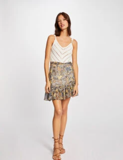 Pull Débardeur à Ornements Métalliques Ecru Femme -Tenue Legere Boutique pull debardeur a ornements metalliques ecru femme vue5 32536300898830201