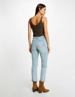 Pull Débardeur à Ornements Métalliques Vert Kaki Femme -Tenue Legere Boutique pull debardeur a ornements metalliques vert kaki femme vue2 32536300898830715