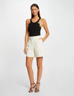 Pull Débardeur Avec Boutons Noir Femme -Tenue Legere Boutique pull debardeur avec boutons noir femme vue5 32536300943550100