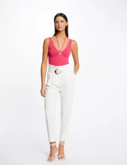 Pull Débardeur Avec Dos Nu Rose Fonce Femme -Tenue Legere Boutique pull debardeur avec dos nu rose fonce femme vue5 32536300931180515