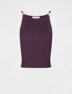 Pull Débardeur Bretelles Fines Prune Femme -Tenue Legere Boutique pull debardeur bretelles fines prune femme vue3 32536300930720505