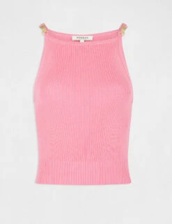 Pull Débardeur Bretelles Fines Rose Clair Femme -Tenue Legere Boutique pull debardeur bretelles fines rose clair femme vue3 32536300930720513