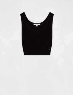 Pull Débardeur Crop Top Noir Femme -Tenue Legere Boutique pull debardeur crop top noir femme vue3 32536300886010100