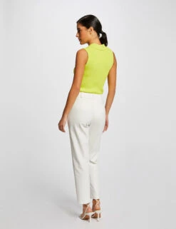 Pull Débardeur Sans Manches Col Polo Anis Femme 8 Pull Débardeur Sans Manches Col Polo Anis Femme -Tenue Legere Boutique pull debardeur sans manches col polo anis femme vue2 32536300930950604