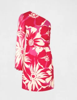 Robe Ajustée Asymétrique Imprimé Floral Multico Femme -Tenue Legere Boutique robe ajustee asymetrique imprime floral multico femme vue3 32536300931730900