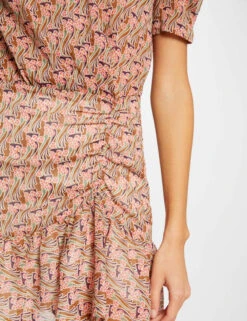 Robe Ajustée Imprimé Végétal Multico Femme 11 Robe Ajustée Imprimé Végétal Multico Femme -Tenue Legere Boutique robe ajustee imprime vegetal multico femme vue4 32536300904380900