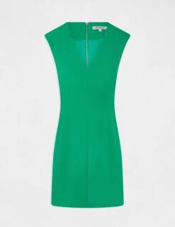 Robe Ajustée Sans Manches Col En V Vert Moyen Femme 12 Robe Ajustée Sans Manches Col En V Vert Moyen Femme -Tenue Legere Boutique robe ajustee sans manches col en v vert moyen femme vue3 32536300931790608