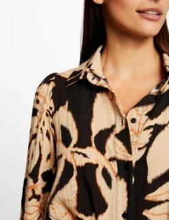 Robe Chemise Droite Imprimé Végétal Multico Femme 10 Robe Chemise Droite Imprimé Végétal Multico Femme -Tenue Legere Boutique robe chemise droite imprime vegetal multico femme vue6 32536300955290900