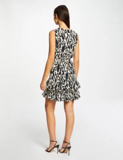 Robe Cintrée à Volants Imprimé Animalier Multico Femme -Tenue Legere Boutique robe cintree a volants imprime animalier multico femme vue2 32536300942880900
