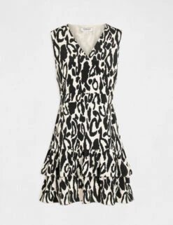 Robe Cintrée à Volants Imprimé Animalier Multico Femme -Tenue Legere Boutique robe cintree a volants imprime animalier multico femme vue3 32536300942880900