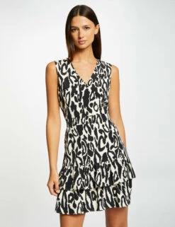 Robe Cintrée à Volants Imprimé Animalier Multico Femme -Tenue Legere Boutique robe cintree a volants imprime animalier multico femme vue5 32536300942880900