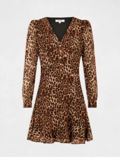 Robe Cintrée Imprimé Léopard Multico Femme -Tenue Legere Boutique robe cintree imprime leopard multico femme vue3 32536300950470900