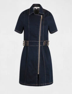 Robe Droite Zippée En Jean Jean Brut Femme -Tenue Legere Boutique robe droite zippee en jean jean brut femme vue3 32536300923370305