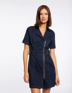 Robe Droite Zippée En Jean Jean Brut Femme -Tenue Legere Boutique robe droite zippee en jean jean brut femme vue5 32536300923370305