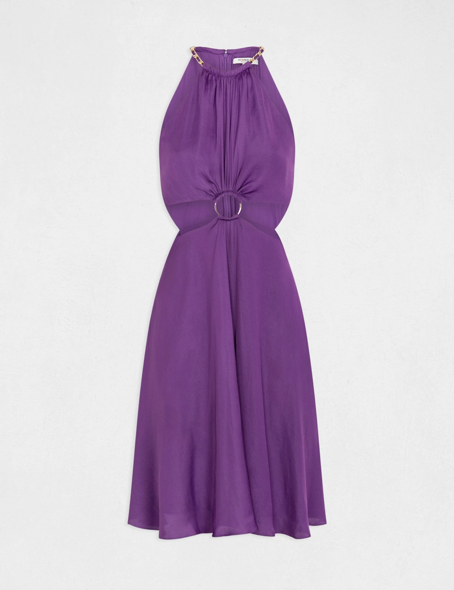 Robe évasée Avec Anneau Et Ouvertures Violet Fonce Femme 7 Robe évasée Avec Anneau Et Ouvertures Violet Fonce Femme – Image 5