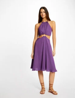 Robe évasée Avec Anneau Et Ouvertures Violet Fonce Femme 10 Robe évasée Avec Anneau Et Ouvertures Violet Fonce Femme -Tenue Legere Boutique robe evasee avec anneau et ouvertures violet fonce femme vue5 32536300930860311