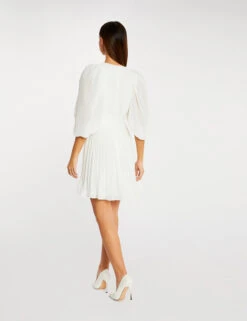 Robe évasée Avec Manches Bouffantes Ecru Femme -Tenue Legere Boutique robe evasee avec manches bouffantes ecru femme vue2 32536300938570201