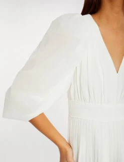 Robe évasée Avec Manches Bouffantes Ecru Femme -Tenue Legere Boutique robe evasee avec manches bouffantes ecru femme vue6 32536300938570201