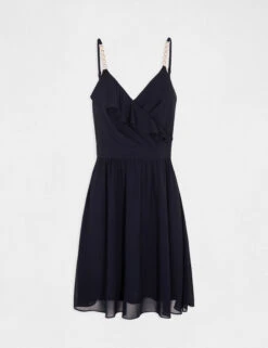 Robe Patineuse Avec Col Cache-coeur Marine Femme -Tenue Legere Boutique robe patineuse avec col cache coeur marine femme vue3 32536300931690301