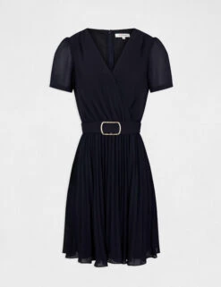 Robe Patineuse Bas Plissé Marine Femme -Tenue Legere Boutique robe patineuse bas plisse marine femme vue3 32536300950610301