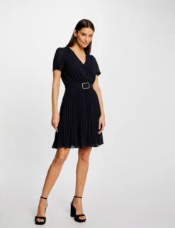 Robe Patineuse Bas Plissé Marine Femme -Tenue Legere Boutique robe patineuse bas plisse marine femme vue5 32536300950610301