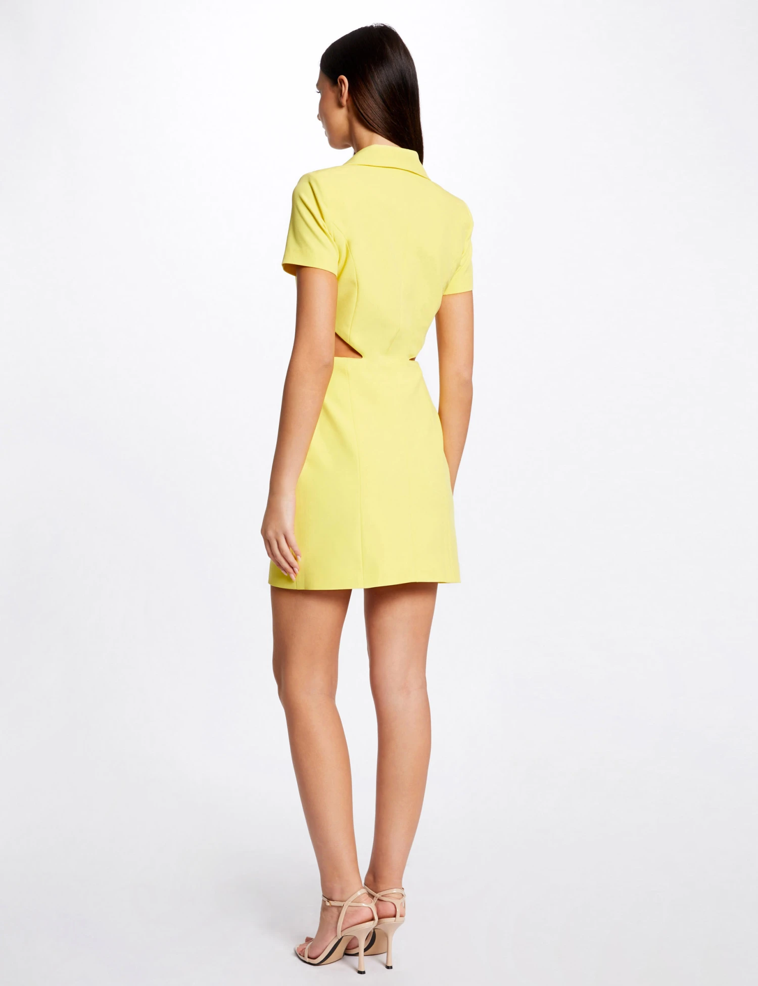 Robe Portefeuille Avec Ouvertures Jaune Femme 4 Robe Portefeuille Avec Ouvertures Jaune Femme – Image 2