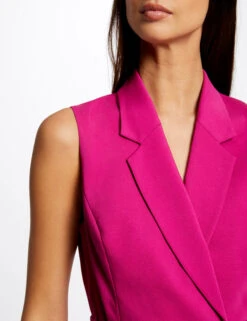 Robe Portefeuille Ceinturée Sans Manches Framboise Femme -Tenue Legere Boutique robe portefeuille ceinturee sans manches framboise femme vue4 32536300948860502