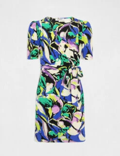 Robe Portefeuille Imprimé Abstrait Multico Femme 12 Robe Portefeuille Imprimé Abstrait Multico Femme -Tenue Legere Boutique robe portefeuille imprime abstrait multico femme vue3 32536300958780900