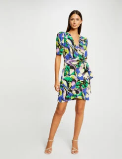 Robe Portefeuille Imprimé Abstrait Multico Femme 11 Robe Portefeuille Imprimé Abstrait Multico Femme -Tenue Legere Boutique robe portefeuille imprime abstrait multico femme vue5 32536300958780900