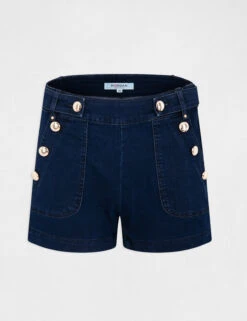 Short Avec Boutons Jean Brut Femme -Tenue Legere Boutique short avec boutons jean brut femme vue3 32536300938060305