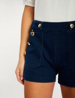 Short Avec Boutons Jean Brut Femme -Tenue Legere Boutique short avec boutons jean brut femme vue4 32536300938060305