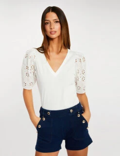 Short Avec Boutons Jean Brut Femme -Tenue Legere Boutique short avec boutons jean brut femme vue5 32536300938060305