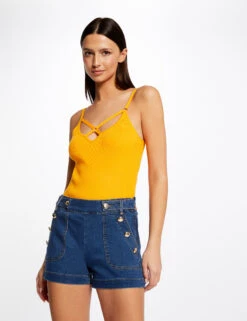 Short Avec Boutons Jean Stone Femme -Tenue Legere Boutique short avec boutons jean stone femme vue5 32536300938060308