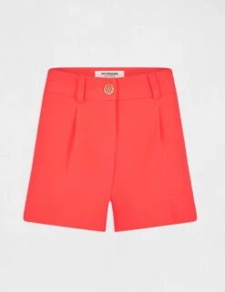 Short City Droit à Pinces Orange Femme -Tenue Legere Boutique short city droit a pinces orange femme vue3 32536300938270703