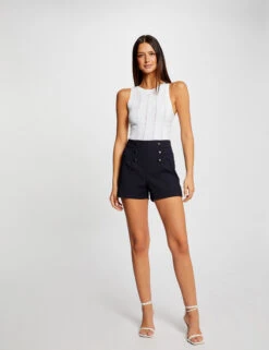 Short City Droit à Pont Marine Femme
