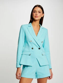 Short City Droit Ornements Métalliques Bleu Clair Femme 9 Short City Droit Ornements Métalliques Bleu Clair Femme -Tenue Legere Boutique short city droit ornements metalliques bleu clair femme vue5 32536300938160315