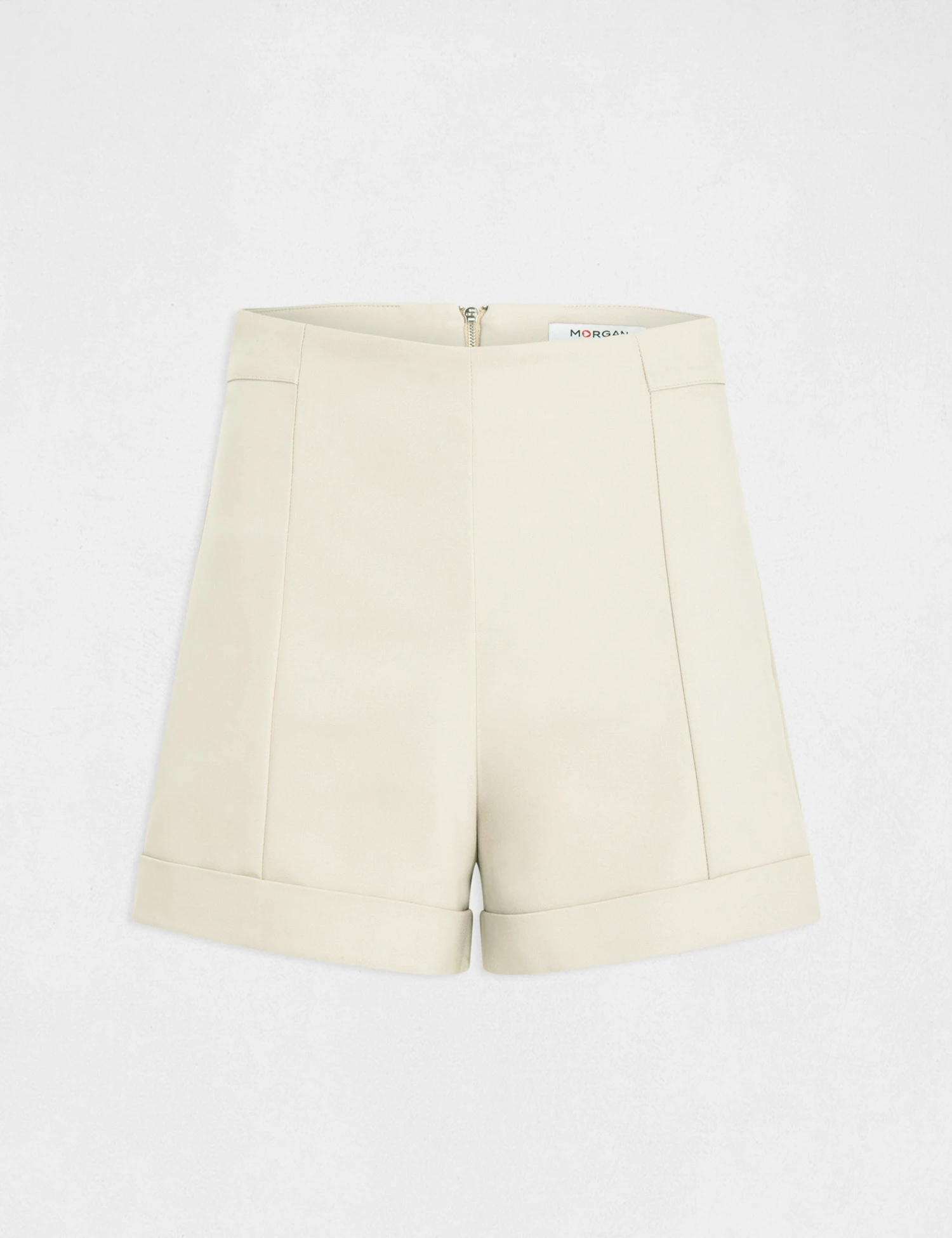 Short City Droit Taille Haute Beige Femme 6 Short City Droit Taille Haute Beige Femme – Image 4