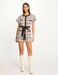 Short Droit à Carreaux Multico Femme