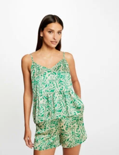 Short Droit Satin Imprimé Cachemire Multico Femme 9 Short Droit Satin Imprimé Cachemire Multico Femme -Tenue Legere Boutique short droit satin imprime cachemire multico femme vue5 32536300955220900