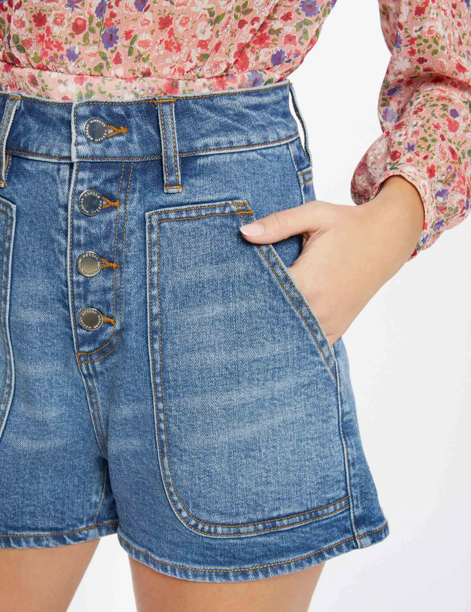 Short Mom Taille Haute En Jean Jean Stone Femme 7 Short Mom Taille Haute En Jean Jean Stone Femme – Image 5