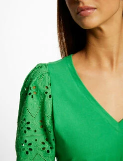 T-shirt à Manches Courtes Vert Femme -Tenue Legere Boutique t shirt a manches courtes vert femme vue4 32536300939250600