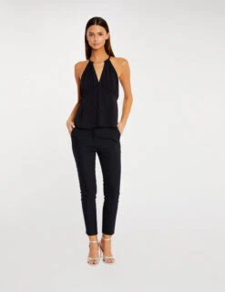 T-shirt Col En V Sans Manches Marine Femme -Tenue Legere Boutique t shirt col en v sans manches marine femme vue5 32536300939480301