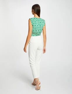 T-shirt Imprimé Géométrique Vert Femme 8 T-shirt Imprimé Géométrique Vert Femme -Tenue Legere Boutique t shirt imprime geometrique vert femme vue2 32536300962710600