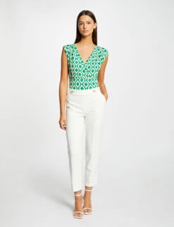 T-shirt Imprimé Géométrique Vert Femme 9 T-shirt Imprimé Géométrique Vert Femme -Tenue Legere Boutique t shirt imprime geometrique vert femme vue5 32536300962710600