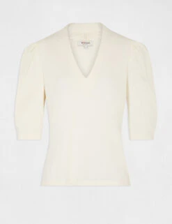 T-shirt Manches 3/4 Ballons Ecru Moyen Femme 10 T-shirt Manches 3/4 Ballons Ecru Moyen Femme -Tenue Legere Boutique t shirt manches 34 ballons ecru moyen femme vue3 32536300941730213